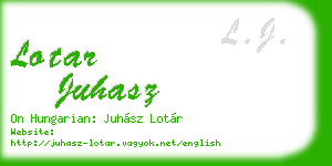 lotar juhasz business card
